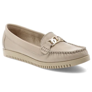 Beżowe Mokasyny Armodo Eleganckie Obuwie Damskie