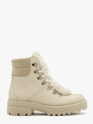 Beżowe ocieplane trzewiki Ryłko