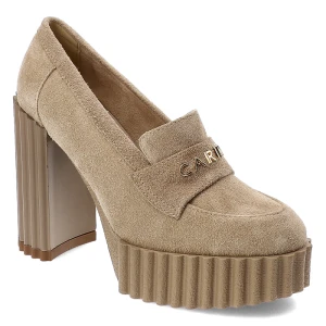 Zdjęcie produktu Beżowe Półbuty Carinii Eleganckie Obuwie Damskie
