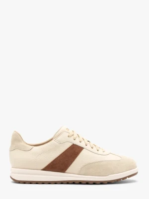 Beżowe półbuty damskie sznurowane sportowe Ryłko