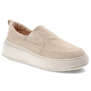 Beżowe Półbuty Jeep Stylowe Obuwie Damskie