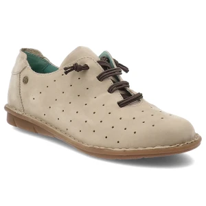 Beżowe Półbuty Maciejka Eleganckie Obuwie Damskie Na Płaskiej Podeszwie