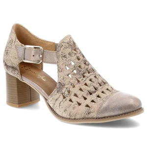 Zdjęcie produktu Beżowe Półbuty Maciejka Modne Obuwie Damskie