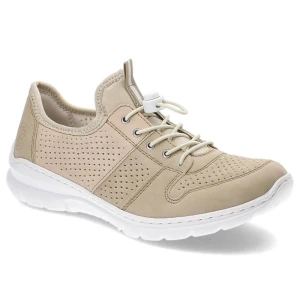 Beżowe Półbuty Rieker Wygodne Buty Damskie