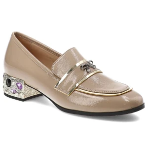 Zdjęcie produktu Beżowe Półbuty S.Barski Damskie Eleganckie Obuwie