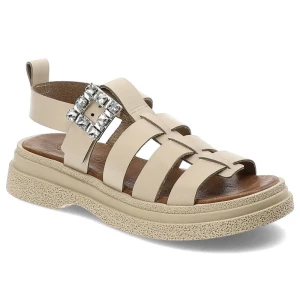 Zdjęcie produktu Beżowe Sandały Armodo Wygodne Skórzane Buty