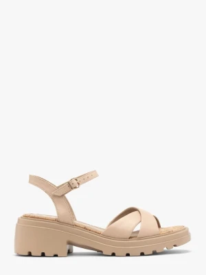 Beżowe sandały damskie Ryłko