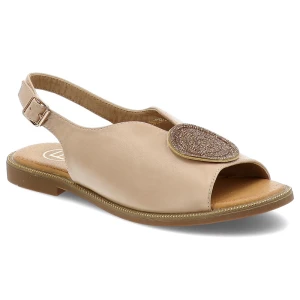 Beżowe Sandały Filippo Modne Obuwie Damskie