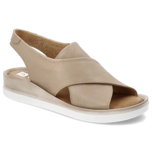 Zdjęcie produktu Beżowe Sandały Nessi Wygodne Skórzane Buty