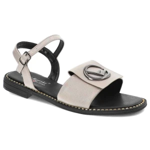 Zdjęcie produktu Beżowe Sandały S.Barski Elegancie Damskie Buty