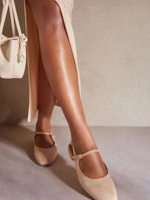 Beżowe Sandały Slingback Vices z Wkładką ze Skóry Naturalnej Sovritia