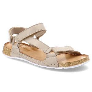 Beżowe Sandały Wasak Wygodne Damskie Obuwie Na Płaskiej Podeszwie