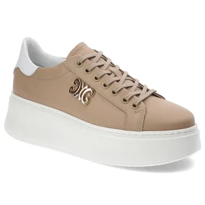 Zdjęcie produktu Beżowe Sneakersy Carinii Modne Buty Damskie