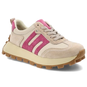 Beżowe Sneakersy Filippo Sportowe Obuwie Damskie