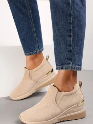 Beżowe Sneakersy Munna