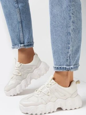 Beżowe Sneakersy Myratea