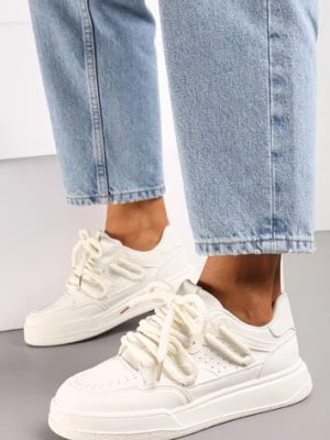 Beżowe Sneakersy Sylvena