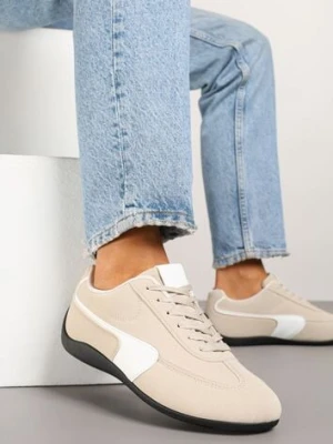 Beżowe Sneakersy Typu Klasyczne Tenisówki Zelritia c'm paris