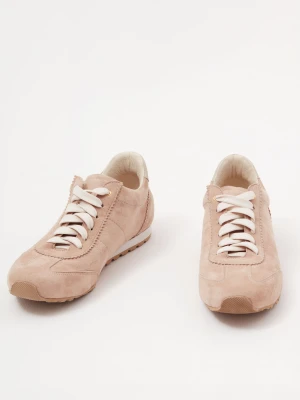 Beżowe sneakersy ze skóry naturalnej Taranko