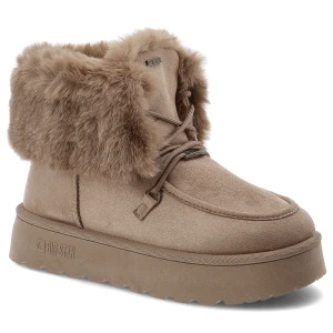 Beżowe Śniegowce Big Star Ocieplane Obuwie Damskie