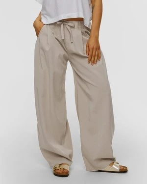 Beżowe Spodnie Balloon Damskie Deha