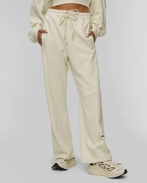 Beżowe spodnie dresowe damskie Adidas by Stella McCartney Straight