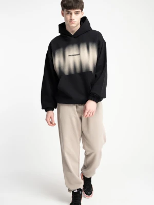 Beżowe spodnie dresowe OVERSIZE bez nadruków Reporter