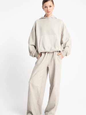 Zdjęcie produktu Beżowe spodnie dresowe WIDE LEG Reporter