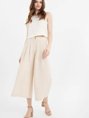 Beżowe spodnie kuloty Greenpoint