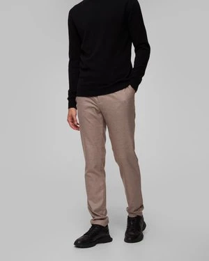 Beżowe spodnie męskie Alberto Jump Flanell Look