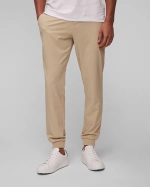 Beżowe Spodnie Męskie J.lindeberg Cuff Jogger Pant J Lindeberg