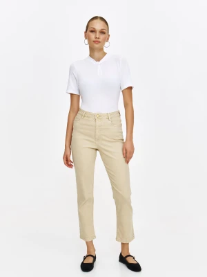 Beżowe spodnie typu skinny Top Secret