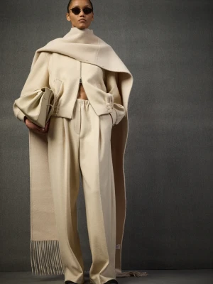 BEŻOWE SPODNIE Z KASZMIREM LIVIANA CONTI