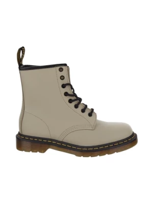 Beżowe sznurowane buty Dr. Martens