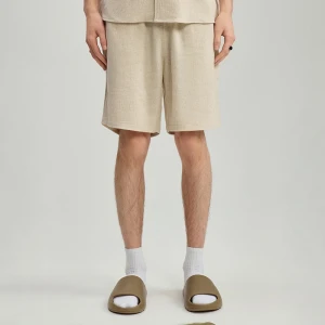 Beżowe szorty z dodatkiem lnu House