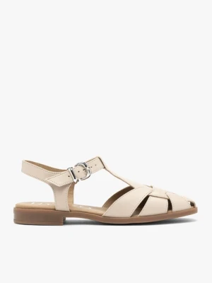 Beżowe zabudowane sandały Ryłko