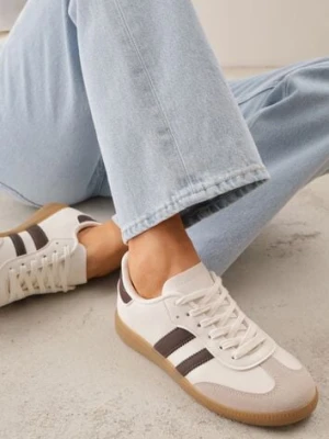 Beżowo-Brązowe Sneakersy VICES o Fasonie Klasycznych Tenisówek Azimina