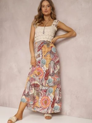 Beżowo-Różowa Sukienka Grayah rosa