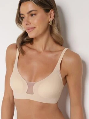 Beżowy Biustonosz z Ozdobnym Wycięciem Ezirelle love magnolia