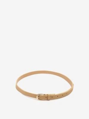 Beżowy Cienki Pasek z Klamrą w Klasycznym Stylu Revariene jordan