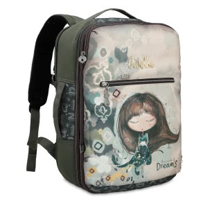 Beżowy Damski Plecak Podróżny Anekke Z Laleczką