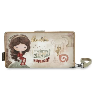 Beżowy Duży Damski Portfel Anekke Muse