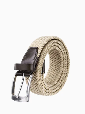 Beżowy elastyczny pasek męski rozmiar l Puccini