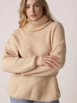 Beżowy Golf Oversize Out Of This World by swan