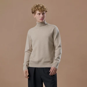 Beżowy golf regular fit w wiskozą House