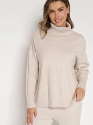 Beżowy Golf w Klasycznym Stylu Linagela