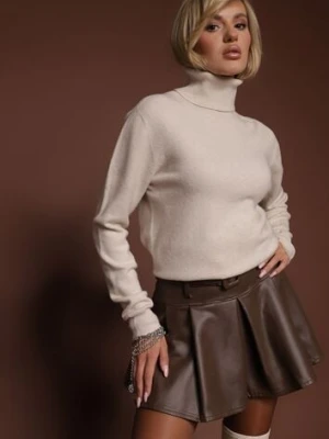 Beżowy Golf z Wełną i Wiskozą Olmeze tandem