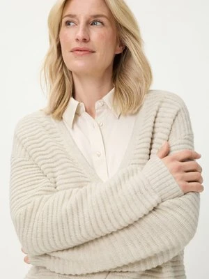 Beżowy kardigan damski Cora z ażurowym splotem – Liaison en Vogue Olsen