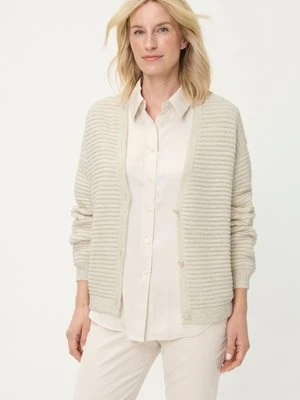 Beżowy kardigan damski Cora z ażurowym splotem – Liaison en Vogue Olsen