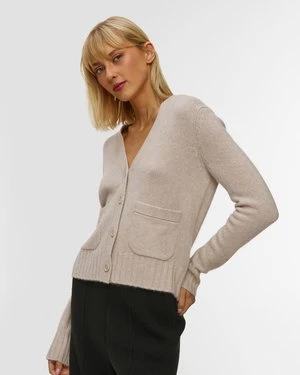Beżowy Kardigan Z Kaszmiru Damski Kujten Milena